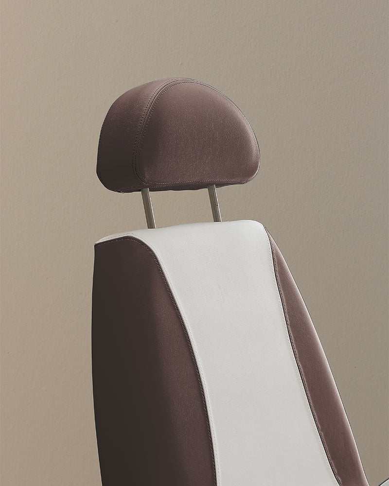 Edge - Brun och vit pedikyrstol - Inbyggt fotbad